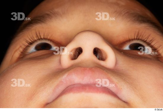 Nose Man White Overweight Studio photo references