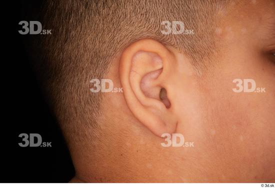 Ear Man White Overweight Studio photo references