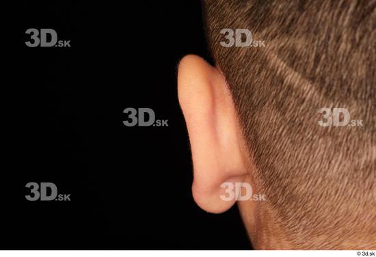 Ear Man White Overweight Studio photo references