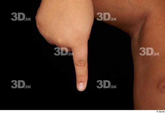 Fingers Man White Nude Overweight Studio photo references