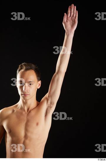 Arm Man White Nude Slim Studio photo references