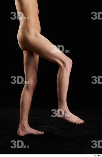 Leg Man White Nude Slim Studio photo references