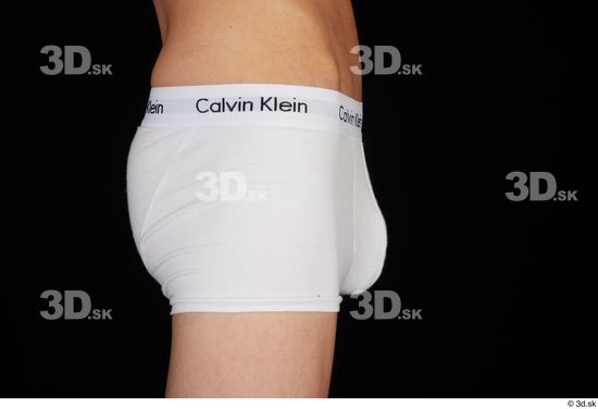 Hips Man White Underwear Slim Studio photo references