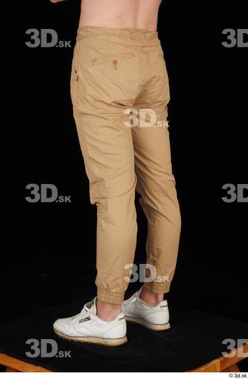 Leg Man White Casual Trousers Slim Studio photo references