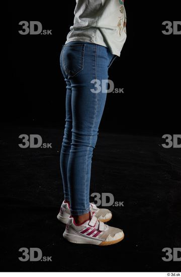 Leg Woman Casual Jeans Slim Studio photo references