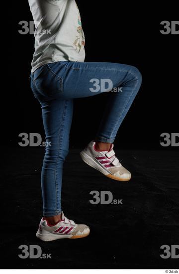 Leg Woman Casual Jeans Slim Studio photo references