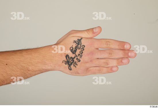 Hand Man White Tattoo Casual Slim Street photo references