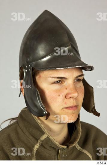 Head Woman White Historical Helmet Costume photo references