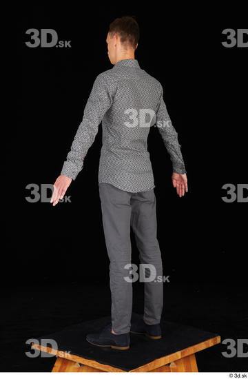 Whole Body Man Trousers Slim Standing Studio photo references