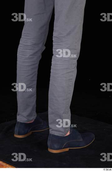 Calf Man Shoes Trousers Slim Studio photo references