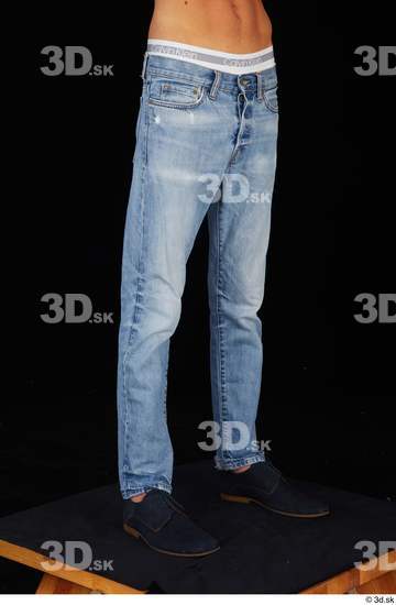 Leg Man Casual Shoes Jeans Slim Studio photo references