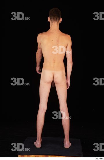 Whole Body Man Nude Slim Standing Studio photo references