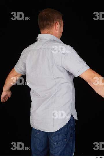 Upper Body Man White Shirt Chubby Studio photo references