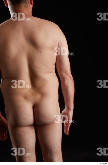 Arm Back Man White Nude Chubby Studio photo references