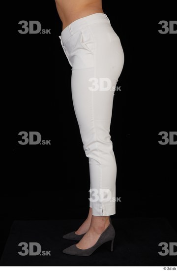 Serina Gomez casual dressed leg white trousers  jpg