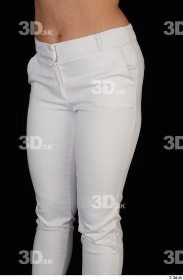 Serina Gomez casual dressed thigh white trousers  jpg