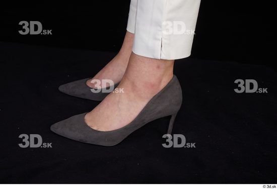 Serina Gomez foot grey high heels shoes  jpg