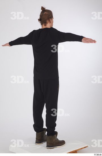 Whole Body Man T poses White Sports Shoes Shirt Slim Standing Studio photo references