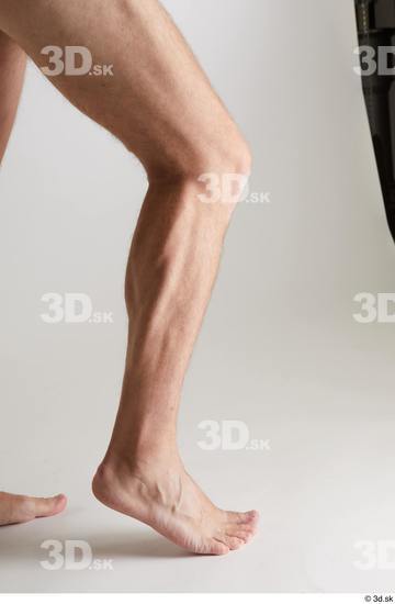 Calf Man White Nude Slim Studio photo references