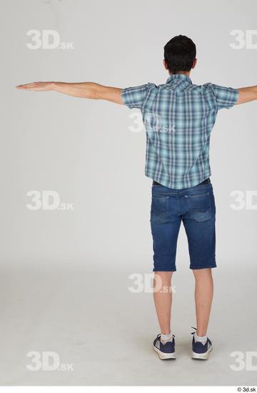 Whole Body Man T poses White Casual Slim Standing Street photo references