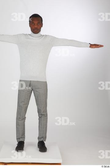 Man Black Slim Male Studio Poses