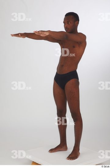 Man Black Slim Male Studio Poses