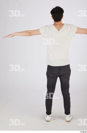 Whole Body Man T poses Asian Casual Slim Standing Street photo references