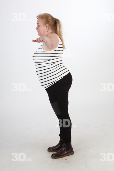 Whole Body Woman T poses Casual Chubby Standing Street photo references