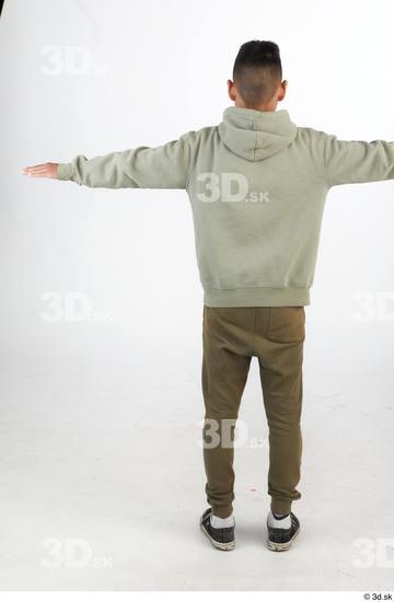 Whole Body Man T poses Asian Casual Slim Standing Street photo references