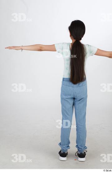 Whole Body Woman T poses Casual Slim Standing Street photo references