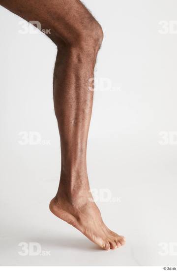 Calf Man Black Nude Slim Studio photo references