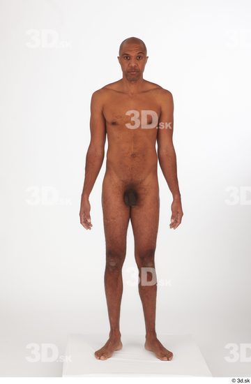 Whole Body Man Black Nude Slim Standing Studio photo references