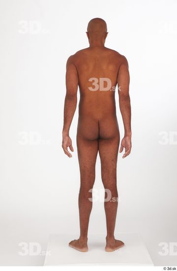 Whole Body Man Black Nude Slim Standing Studio photo references