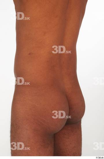 Back Bottom Man Black Nude Slim Studio photo references