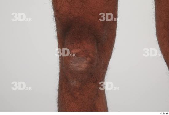 Knee Man Black Nude Slim Studio photo references