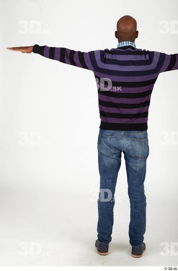 Whole Body Man T poses Black Casual Slim Standing Street photo references