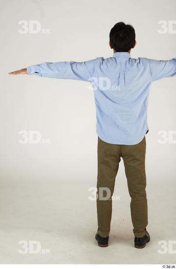 Whole Body Man T poses Casual Slim Standing Street photo references