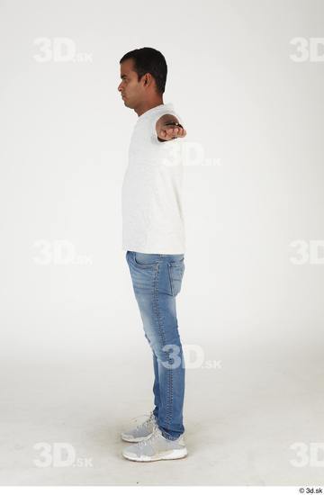 Whole Body Man T poses Asian Casual Slim Standing Street photo references