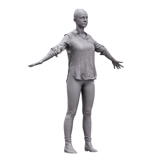 Woman White 3D Artec Bodies