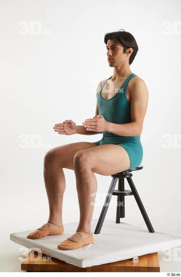 Man White Slim Male Studio Poses