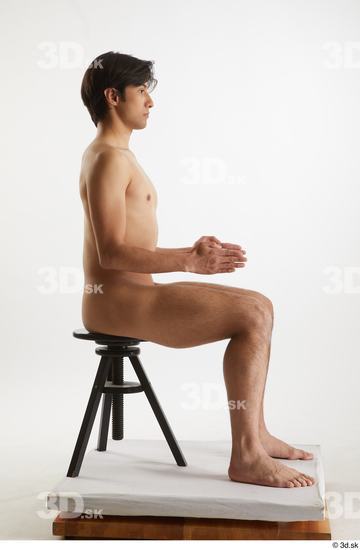 Man White Slim Male Studio Poses