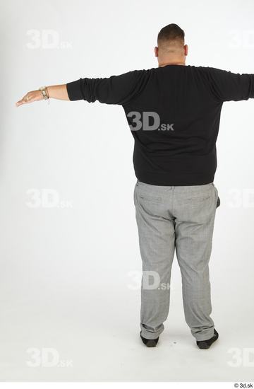 Whole Body Man T poses Casual Chubby Standing Street photo references