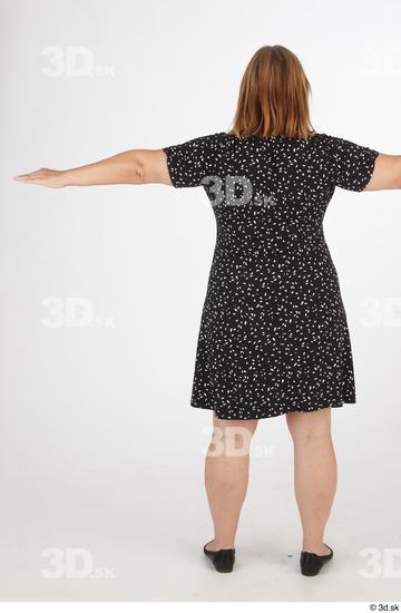 Whole Body Woman T poses White Casual Chubby Standing Street photo references