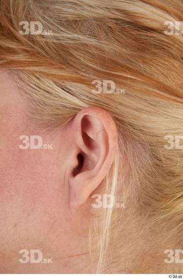 Ear Woman White Casual Chubby Street photo references