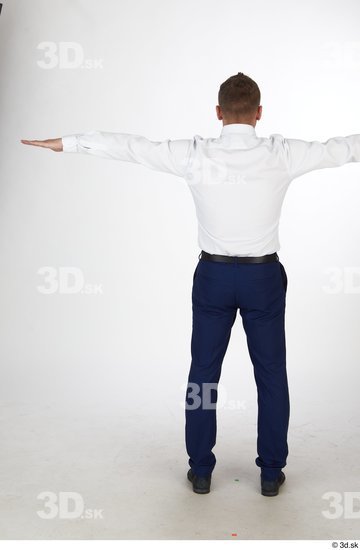 Whole Body Man T poses White Casual Slim Standing Street photo references