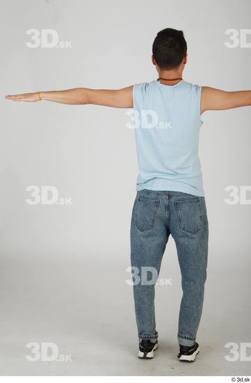 Whole Body Man T poses Asian Casual Slim Standing Street photo references