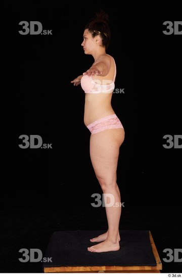 Leticia lingerie pink bra pink panties standing t poses underwear  jpg