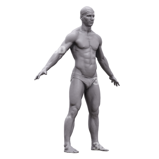 Man White 3D Artec Bodies