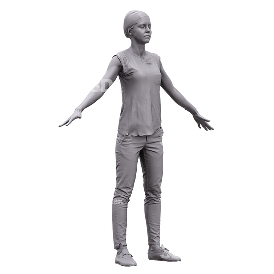 Woman White 3D Artec Bodies