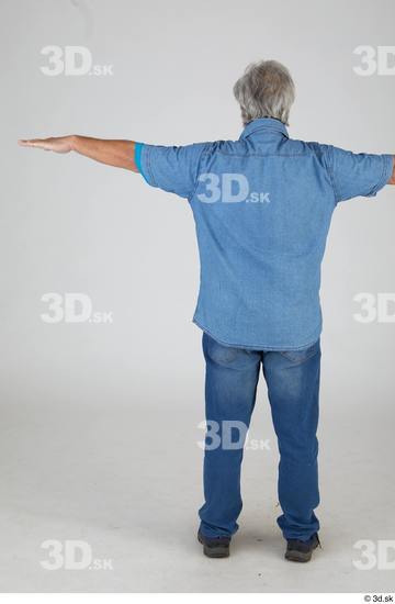 Whole Body Man T poses Casual Chubby Standing Street photo references